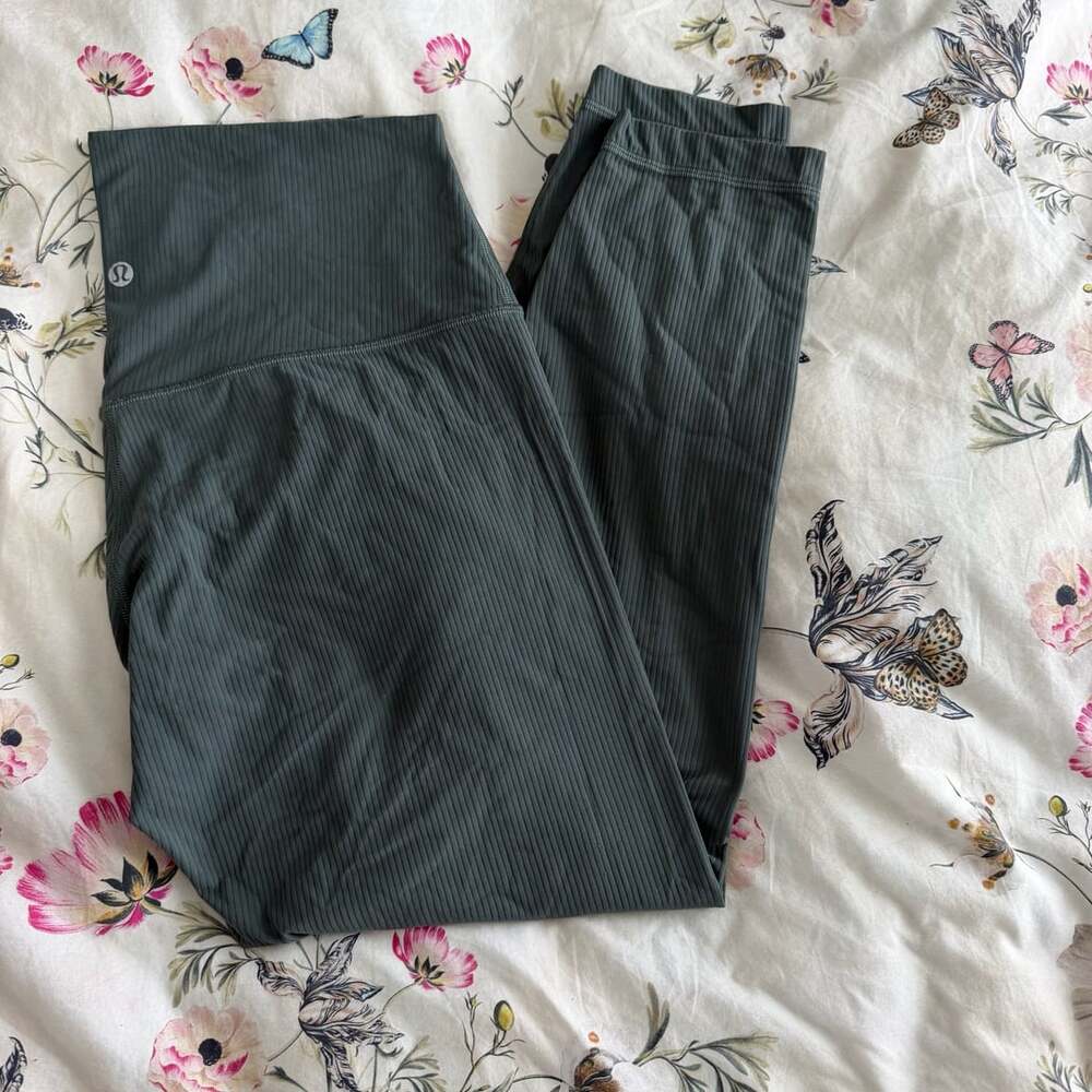 Lululemon Align Ribbed Leggings Size 10 Green